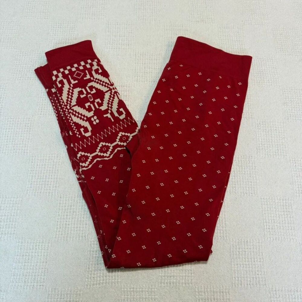 Sweaty Betty Red/Cream Leggings Size 4/6